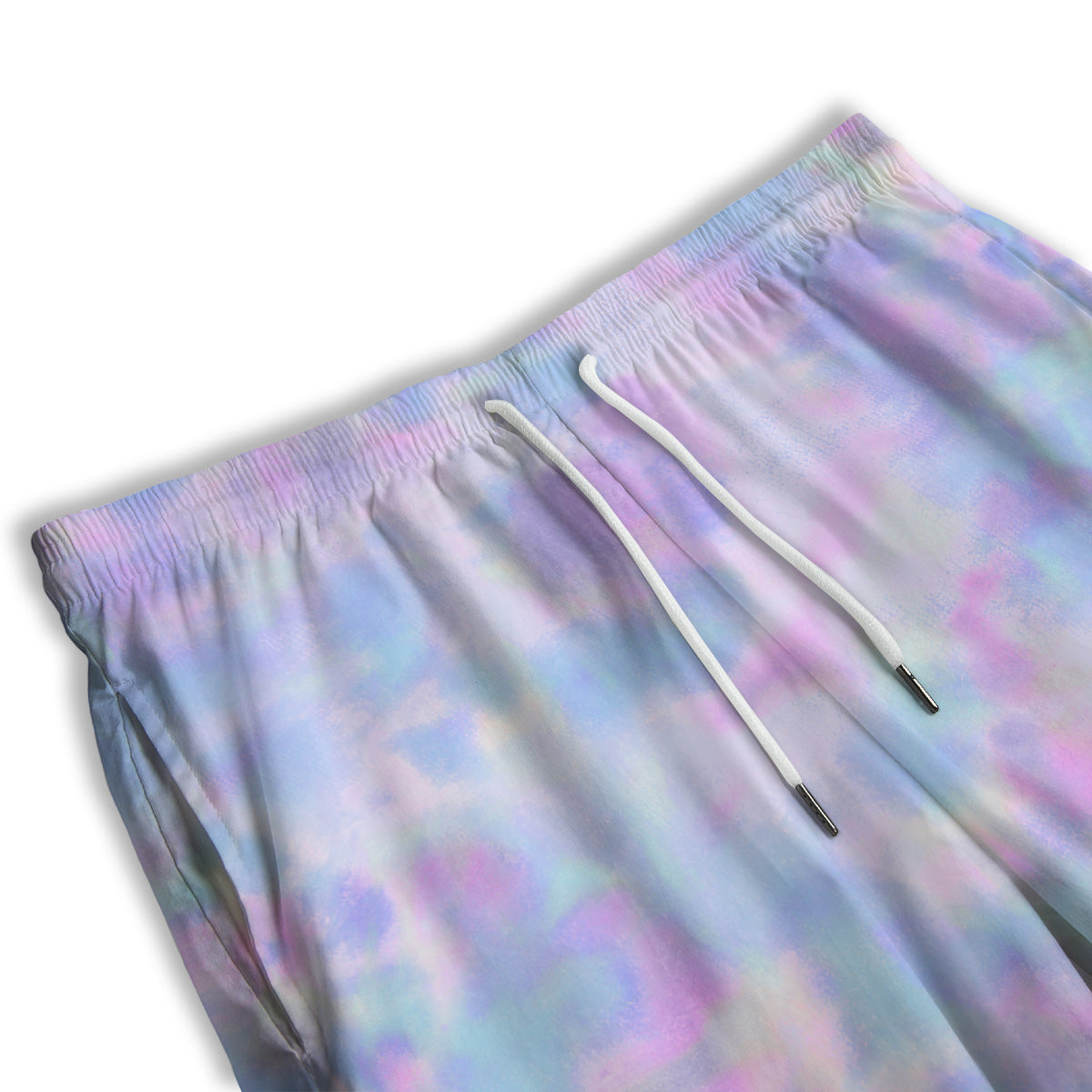 Purple And Blue Tie Dye Shibori Print Men's Athletic Shorts