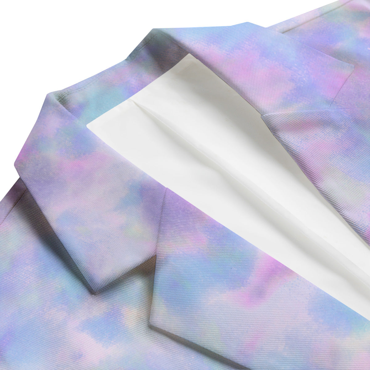 Purple And Blue Tie Dye Shibori Print Men's Blazer-grizzshop