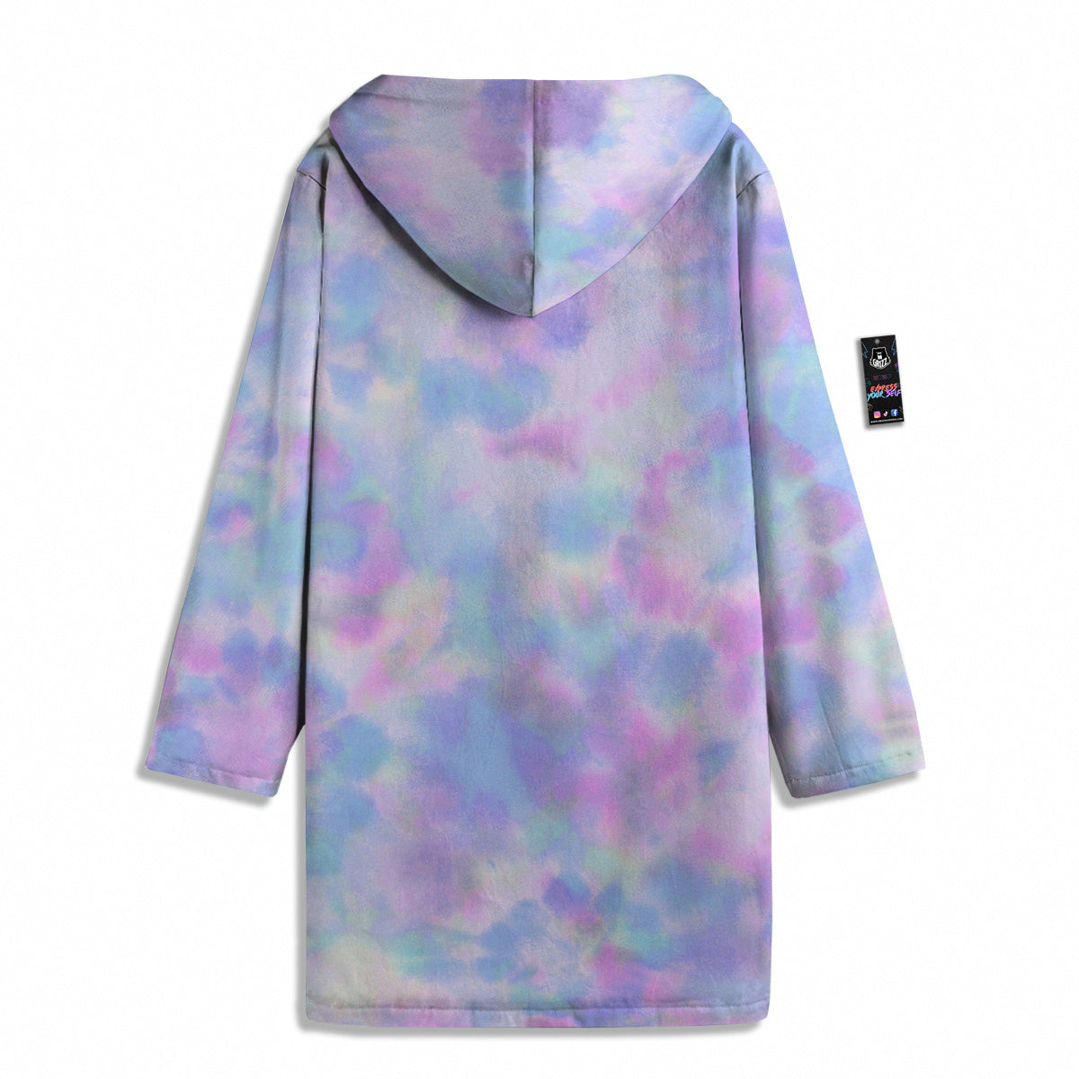 Purple And Blue Tie Dye Shibori Print Men's Windbreaker Jacket-grizzshop