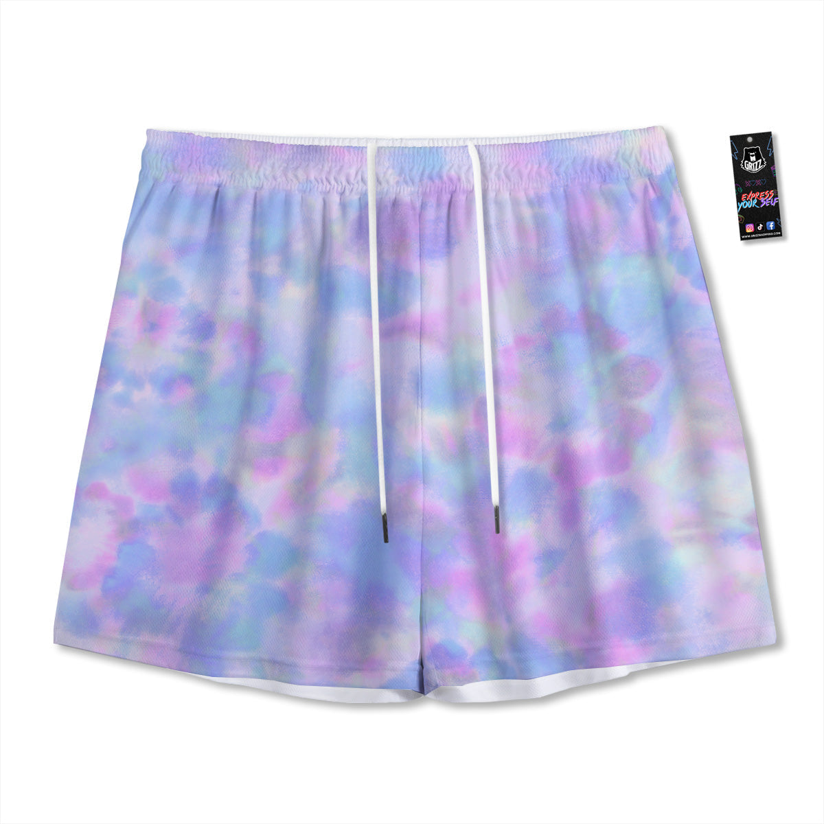 Planets Doodle Print Pattern Mesh Shorts