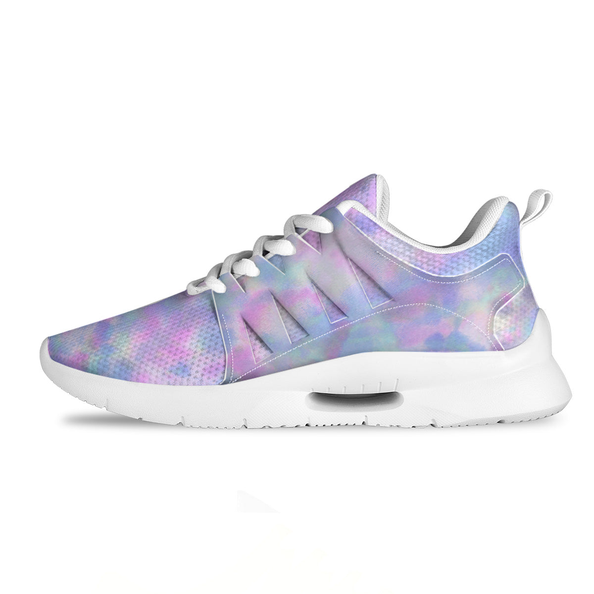 Purple And Blue Tie Dye Shibori Print Tennis Shoes-grizzshop