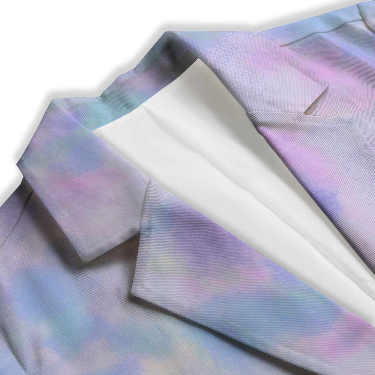 Purple And Blue Tie Dye Shibori Print Women's Blazer-grizzshop