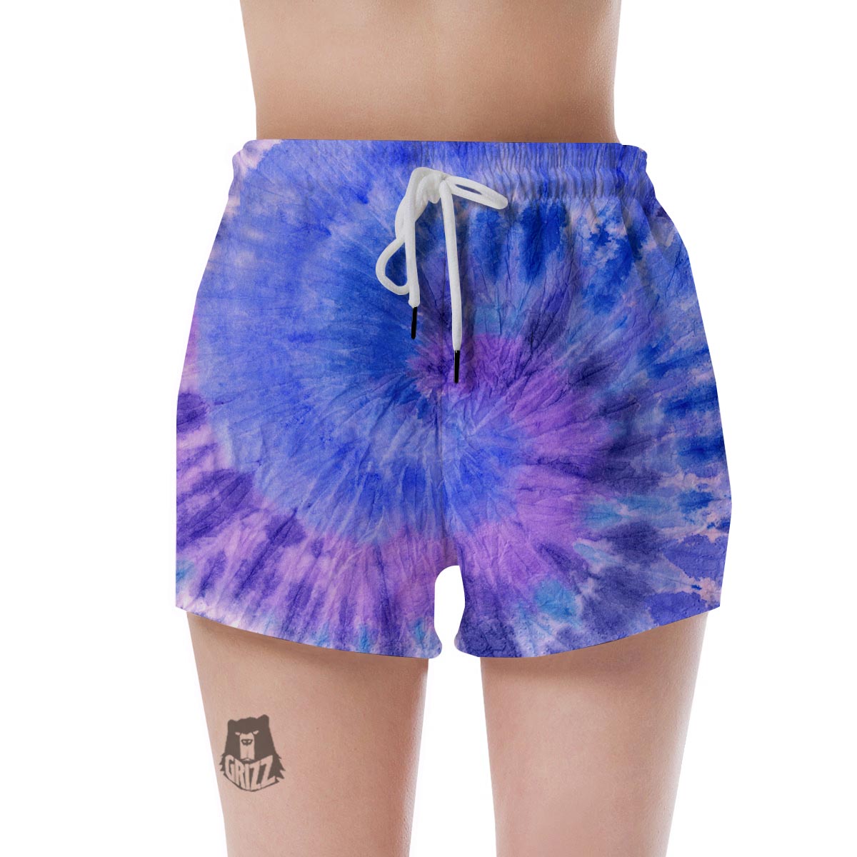 Purple And Blue Tie Dye Women's Shorts-grizzshop