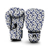 Purple And White Gardenia Print Pattern Boxing Gloves-grizzshop