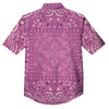 Purple Bandana Print Button Up Shirt-grizzshop