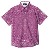 Purple Bandana Print Button Up Shirt-grizzshop