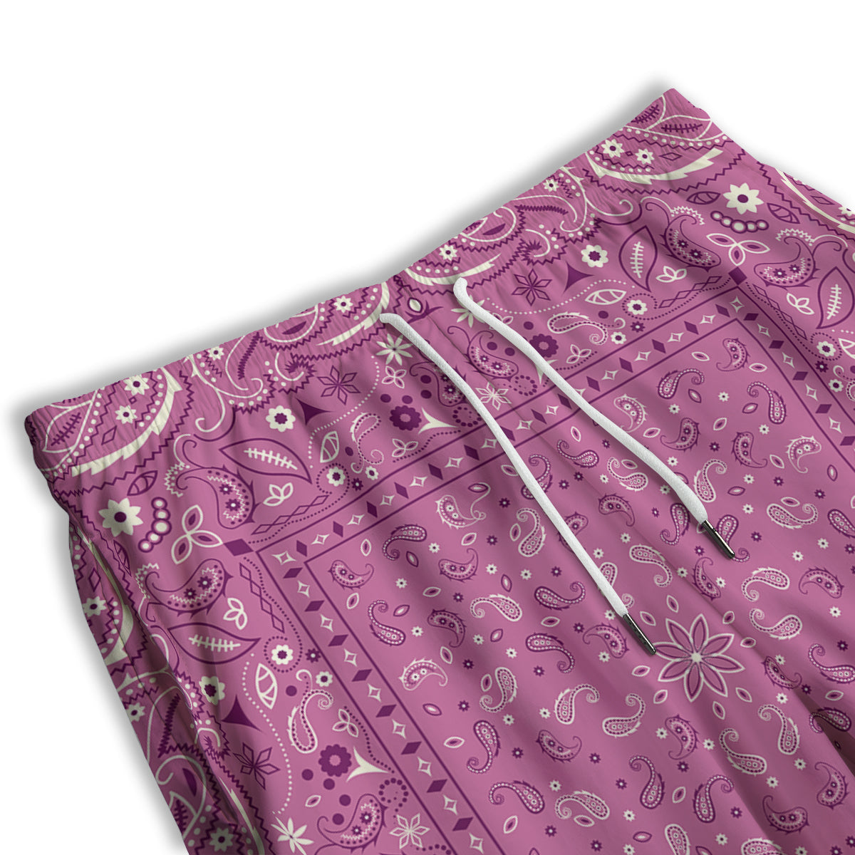 Purple Bandana Print Men's Athletic Shorts