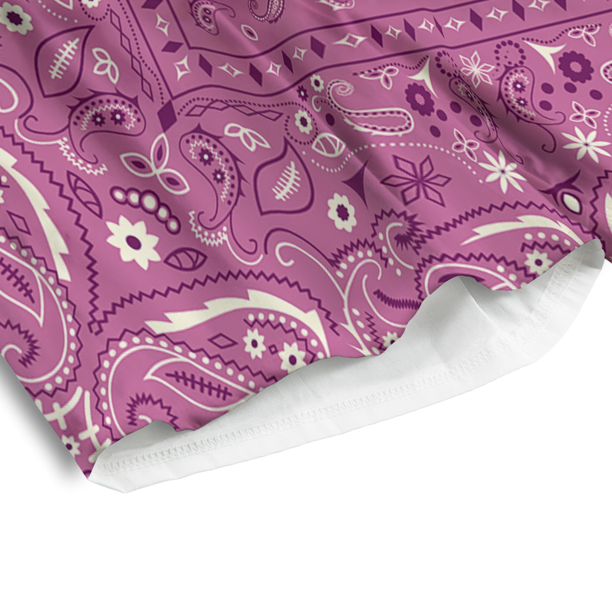 Purple Bandana Print Men's Athletic Shorts