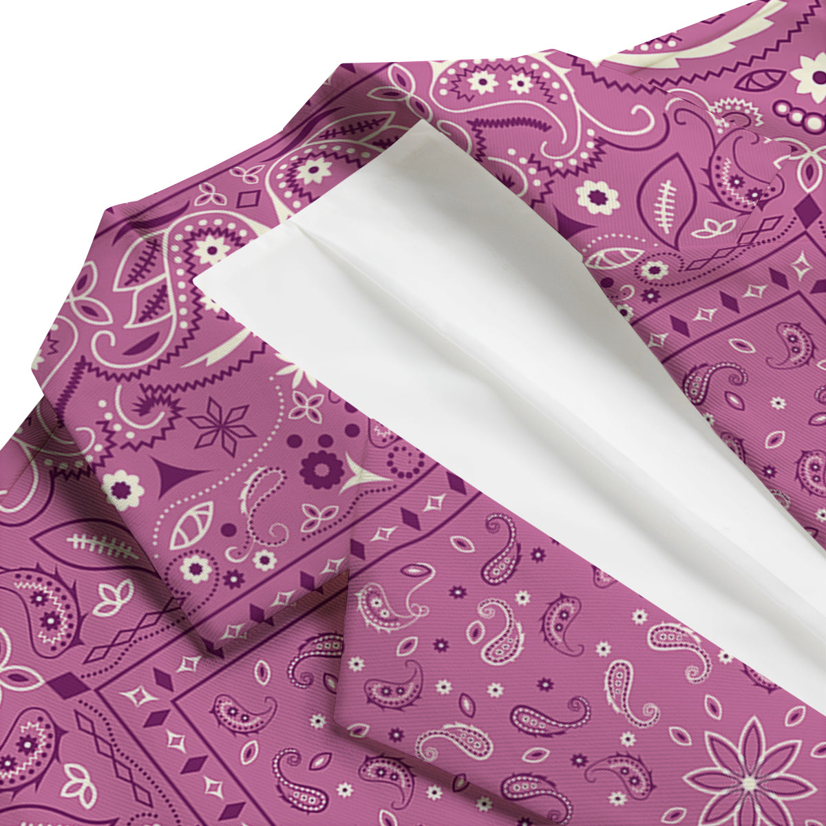 Purple Bandana Print Men's Blazer-grizzshop