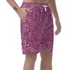 Purple Bandana Print Men's Shorts-grizzshop