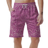 Purple Bandana Print Men's Shorts-grizzshop