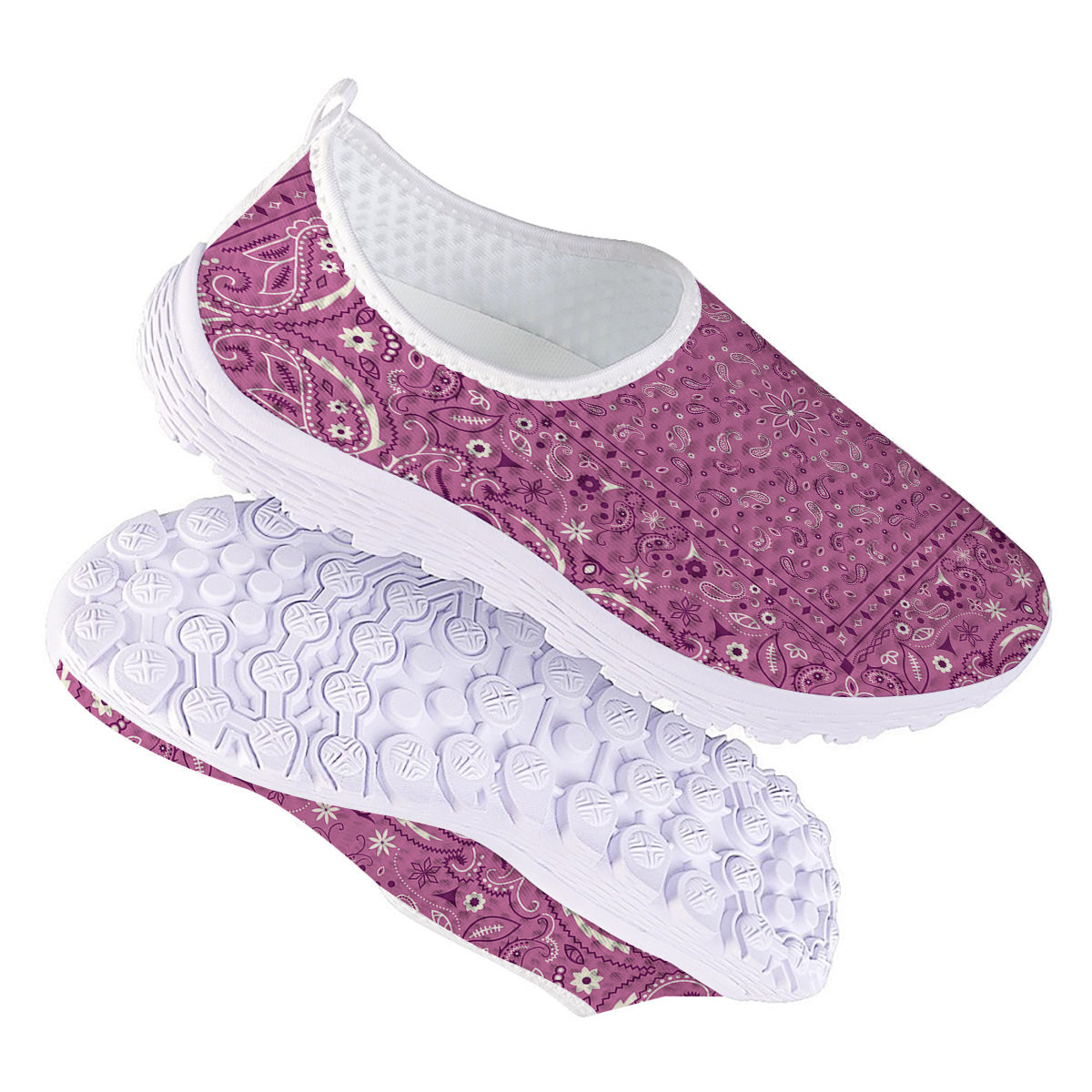 Purple Bandana Print Nurse Shoes-grizzshop