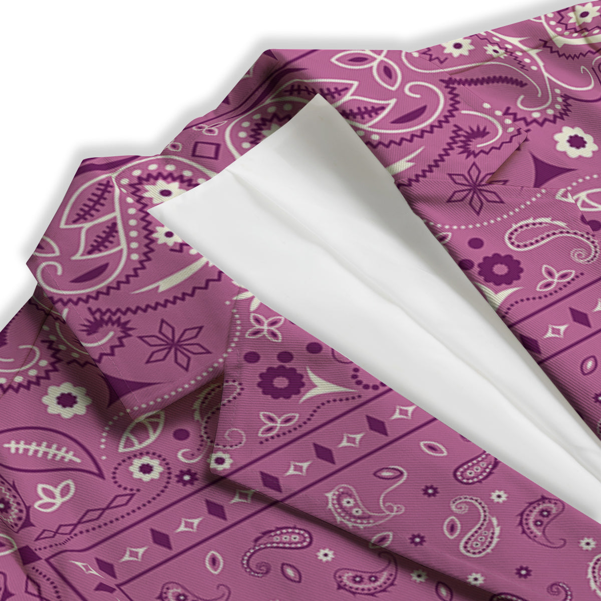 Purple Bandana Print Women's Blazer-grizzshop