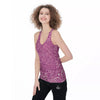 Purple Bandana Print Women's Racerback Tank Top-grizzshop