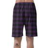 Purple Buffalo Plaid Men's Shorts-grizzshop