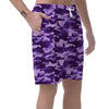 Purple Camo Print Men's Shorts-grizzshop