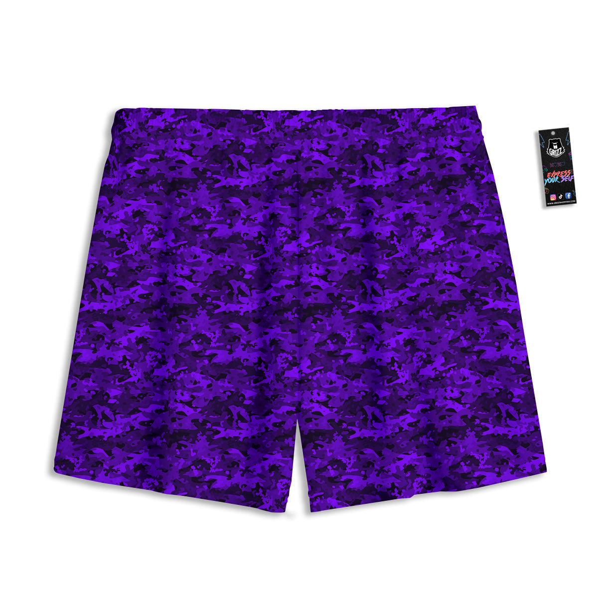 Purple Camouflage Dark Print Mesh Shorts