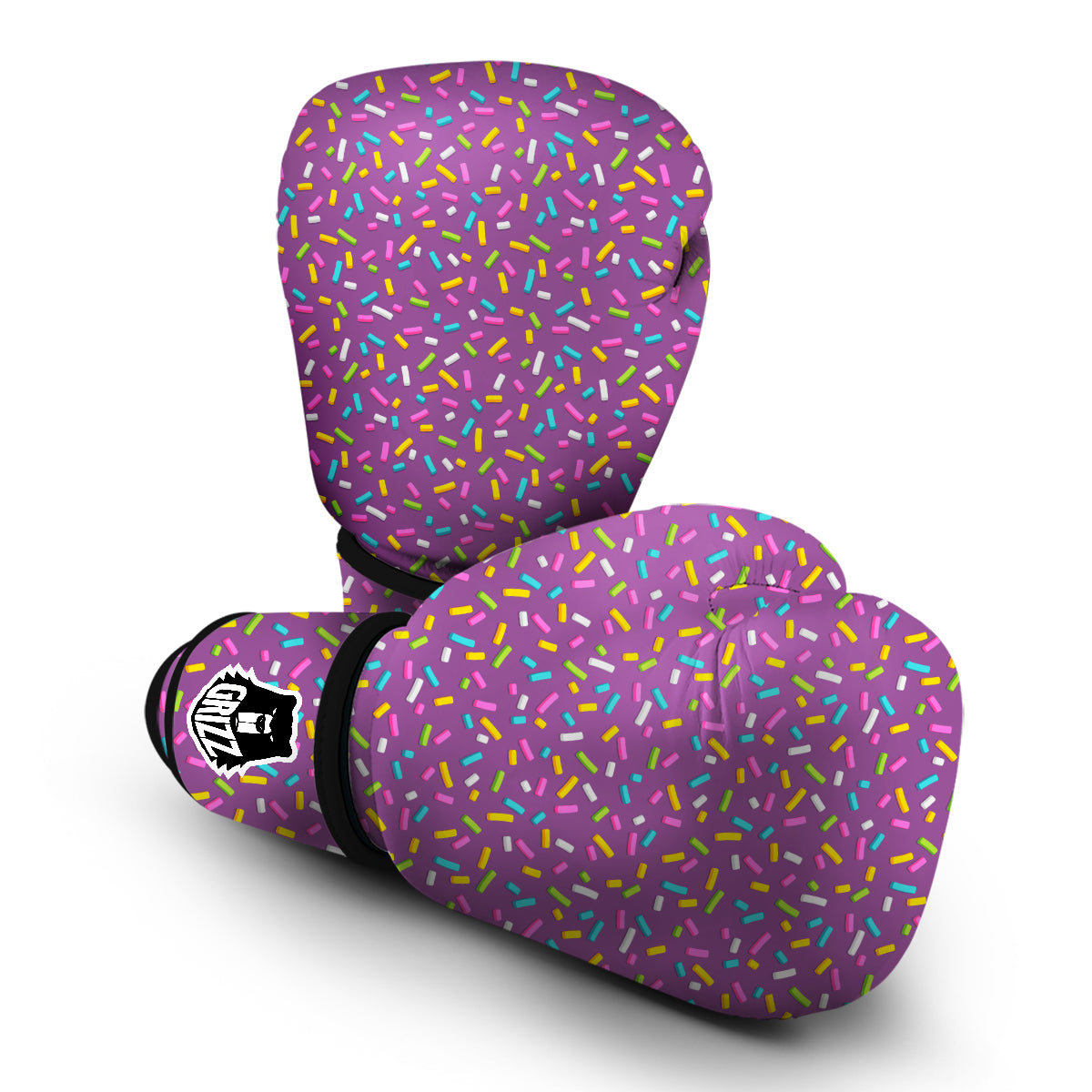 Purple Candy Sprinkles Sweet Print Pattern Boxing Gloves-grizzshop