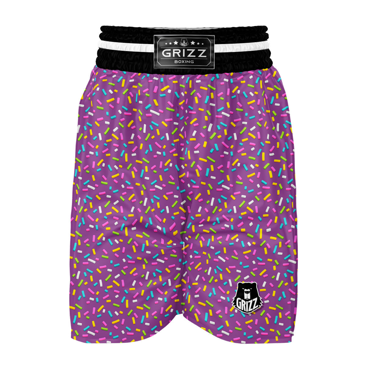 Purple Candy Sprinkles Sweet Print Pattern Boxing Shorts-grizzshop