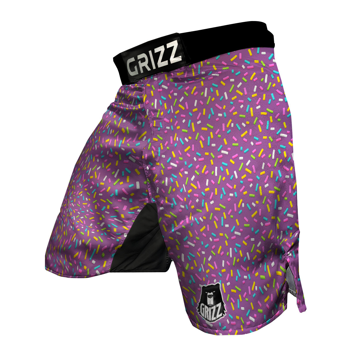 Purple Candy Sprinkles Sweet Print Pattern MMA Shorts-grizzshop