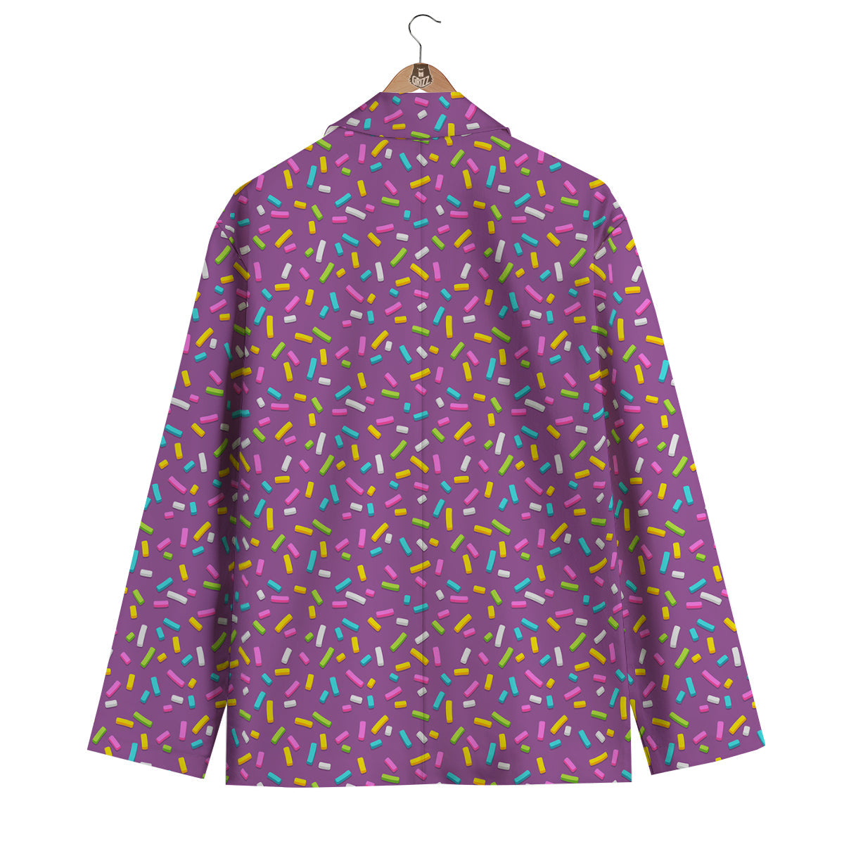 Purple Candy Sprinkles Sweet Print Pattern Men's Blazer-grizzshop