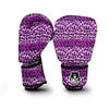 Purple Cheetah Leopard Pattern Print Boxing Gloves-grizzshop