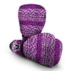 Purple Cheetah Leopard Pattern Print Boxing Gloves-grizzshop