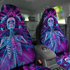 Purple Cyber Skeleton Print Car Seat Covers-grizzshop