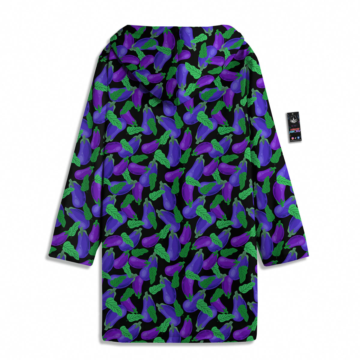 Purple Eggplant Print Pattern Men's Windbreaker Jacket-grizzshop