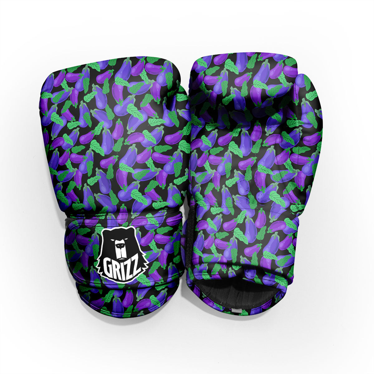 Purple Eggplant Print Pattern Pro Boxing Glove