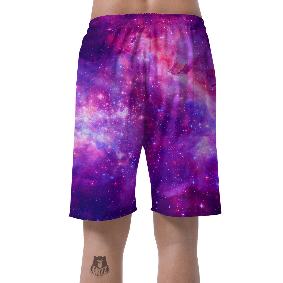 Purple Galaxy Space Men's Shorts-grizzshop