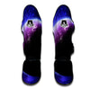 Purple Galaxy Space Moon Earth Print Muay Thai Shin Guards-grizzshop