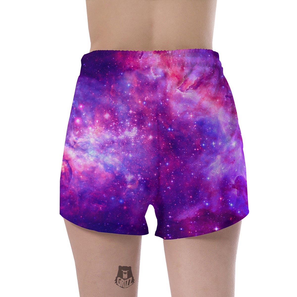 Purple Galaxy Space Women's Shorts-grizzshop