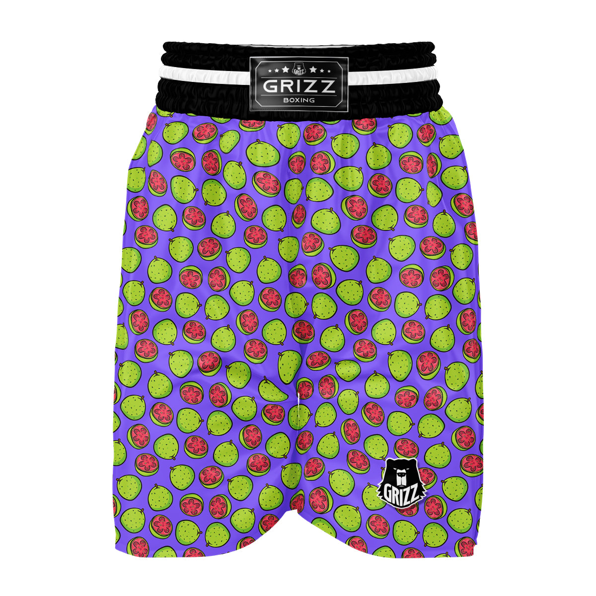 Purple Guava Print Pattern Boxing Shorts-grizzshop