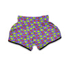 Purple Guava Print Pattern Muay Thai Boxing Shorts-grizzshop