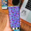 Purple Headphones Print Pattern Tumbler-grizzshop