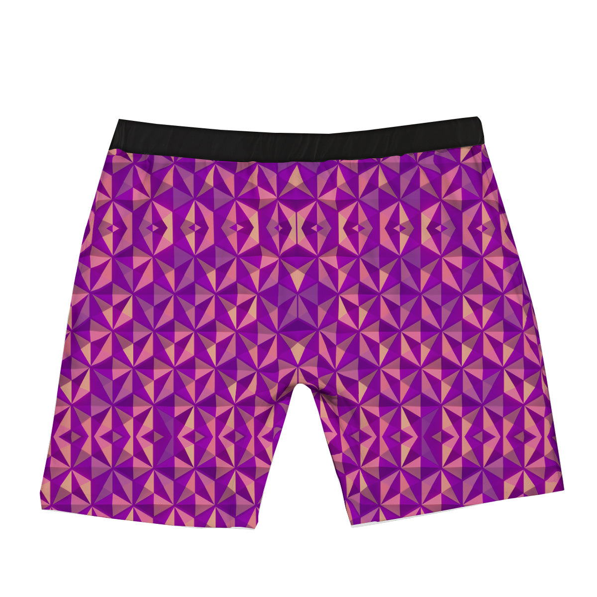 Purple Hexagonal Shape Print Pattern Boxer Briefs-grizzshop