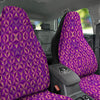 Purple Hexagonal Shape Print Pattern Car Seat Covers-grizzshop