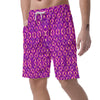 Purple Hexagonal Shape Print Pattern Men's Shorts-grizzshop