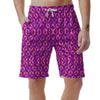 Purple Hexagonal Shape Print Pattern Men's Shorts-grizzshop