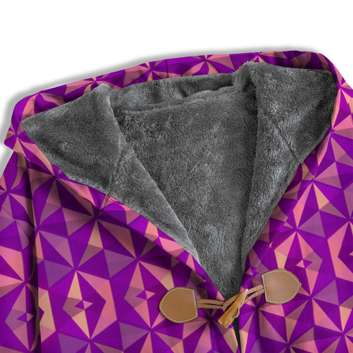 Purple Hexagonal Shape Print Pattern Men's Windbreaker Jacket-grizzshop