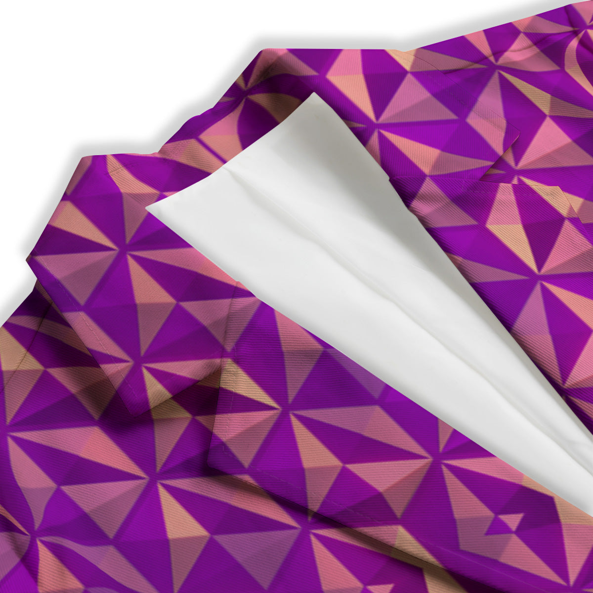 Purple Hexagonal Shape Print Pattern Women's Blazer-grizzshop