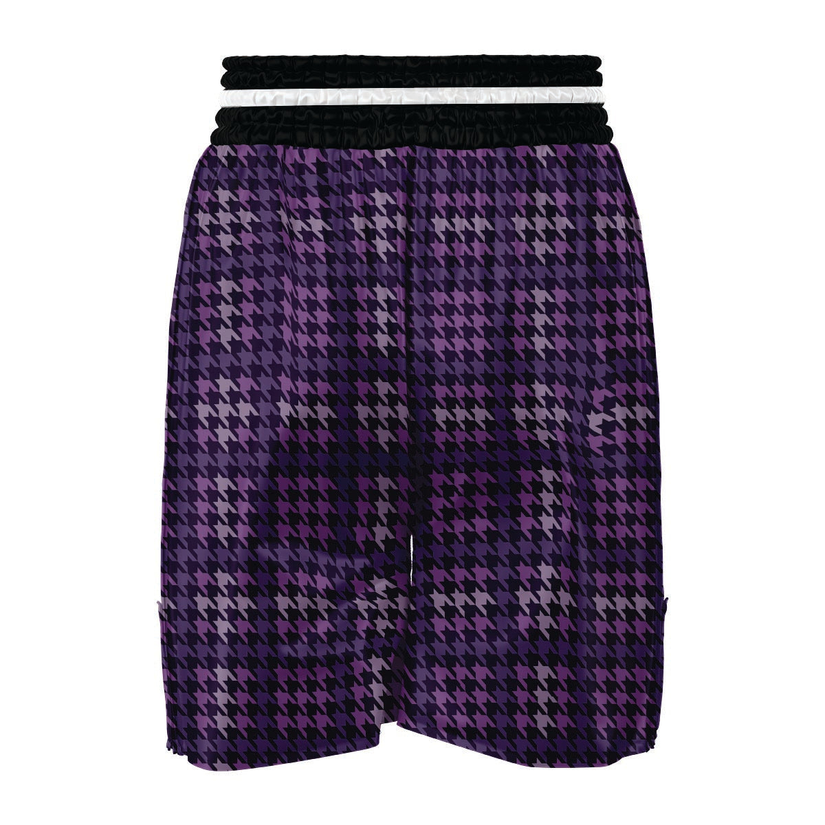 Purple Houndstooth Boxing Shorts-grizzshop