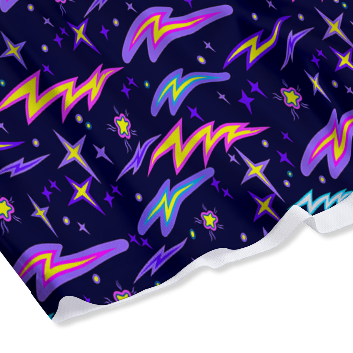 Purple Lightning Flashes Print Pattern Mesh Shorts-grizzshop