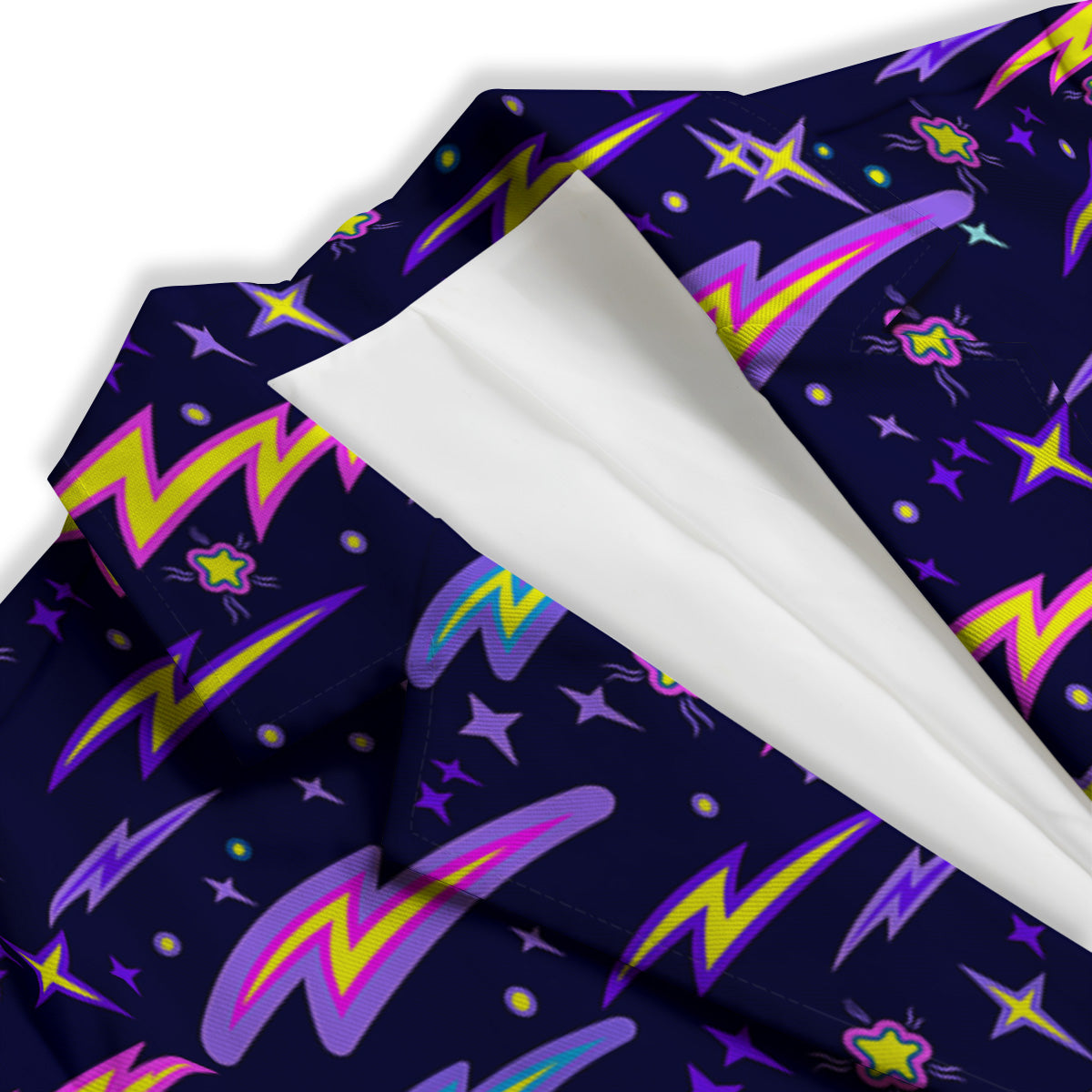 Purple Lightning Flashes Print Pattern Women's Blazer-grizzshop