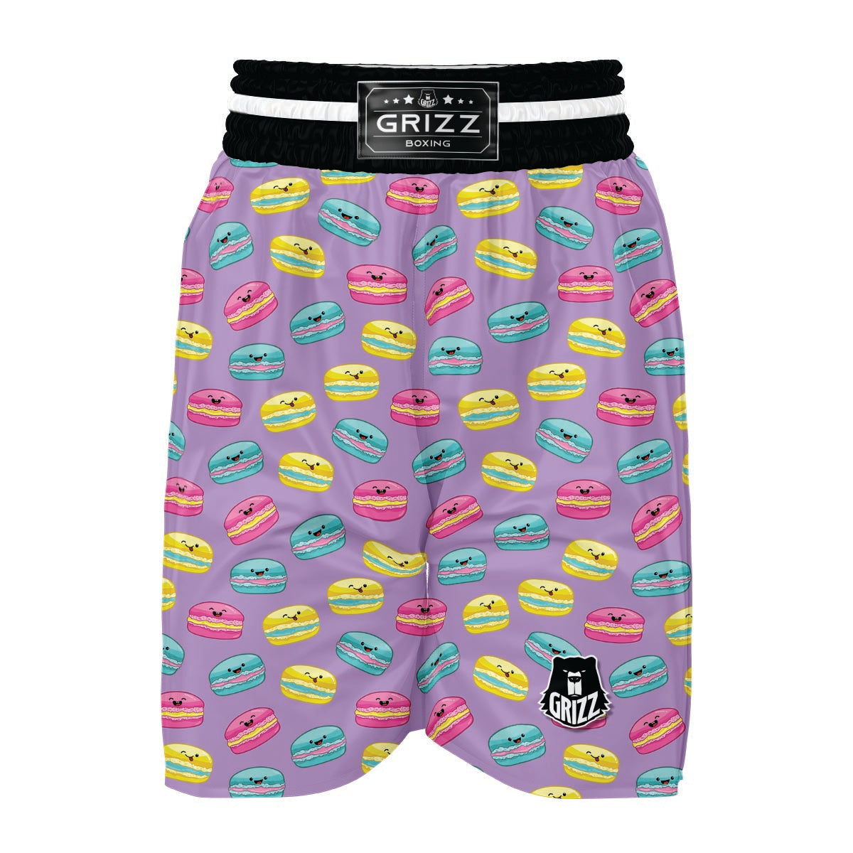 Purple Macaron Boxing Shorts-grizzshop