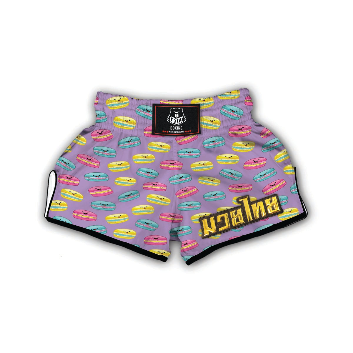 Purple Macaron Muay Thai Boxing Shorts-grizzshop