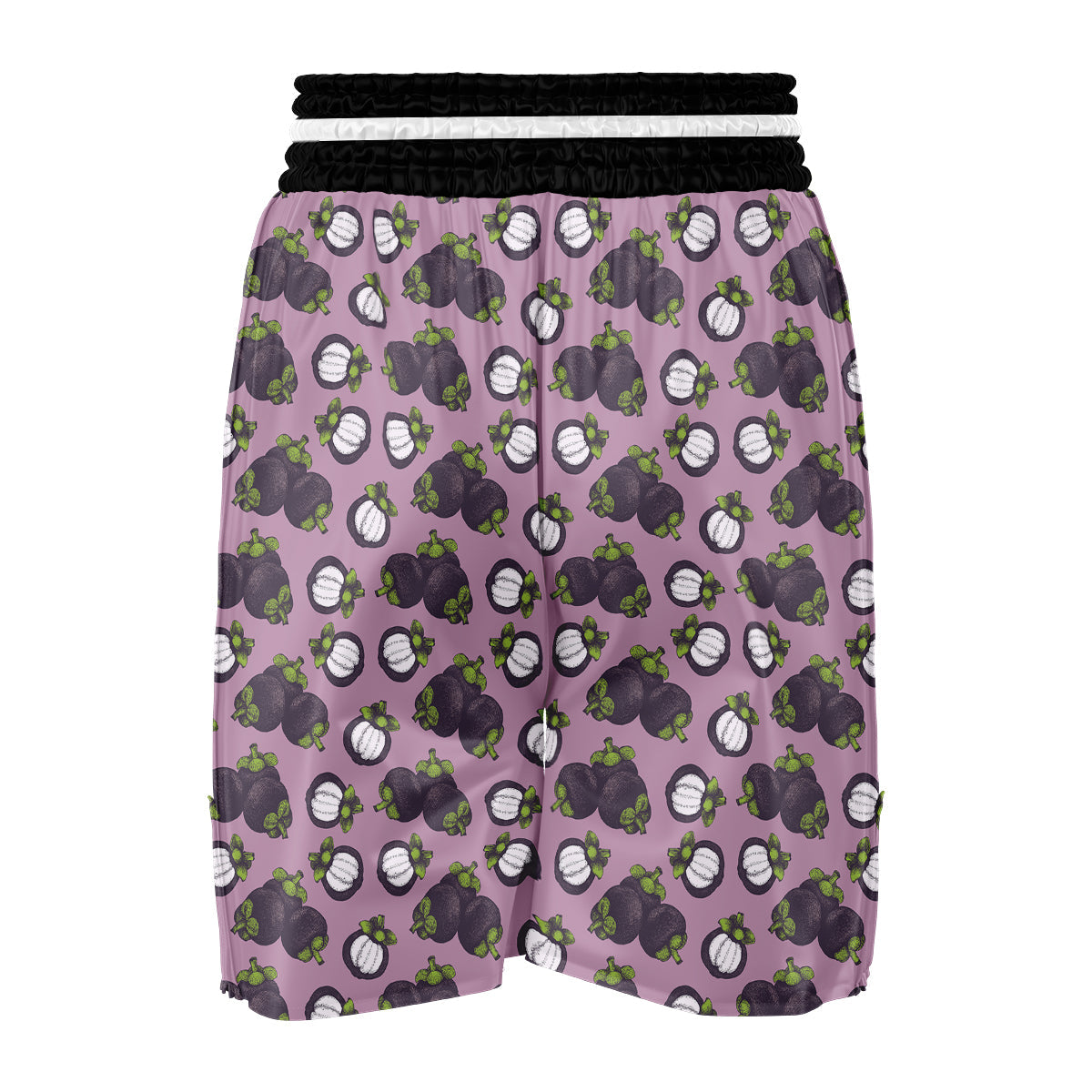 Purple Mangosteen Drawing Print Pattern Boxing Shorts-grizzshop