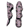 Purple Mangosteen Drawing Print Pattern Muay Thai Shin Guards-grizzshop