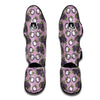 Purple Mangosteen Drawing Print Pattern Muay Thai Shin Guards-grizzshop